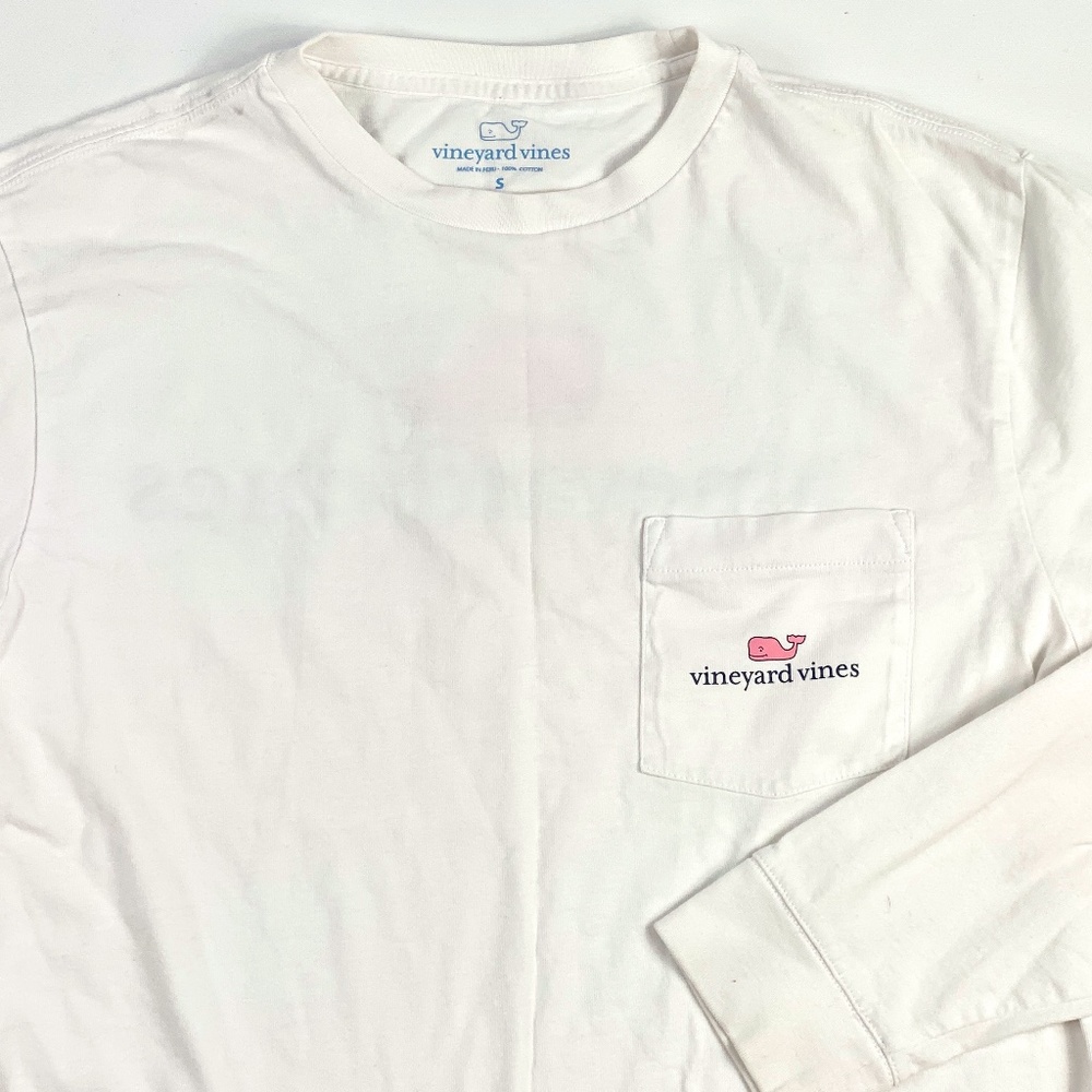 Vineyard Vines Classic Whale Long Sleeve Crew Neck T-shirt Unisex Size S